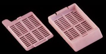 Гистологические кассеты с крышкой, розовые, разборные (500/2000)